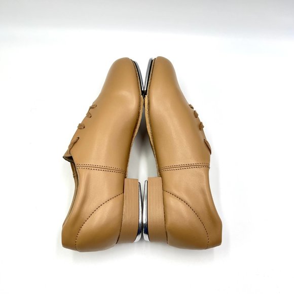 6W‎ 6 WIDE Capezio Women's CG17 Fluid Caramel Tan Lace Up Oxford Tap Dance Shoes - Picture 8 of 14